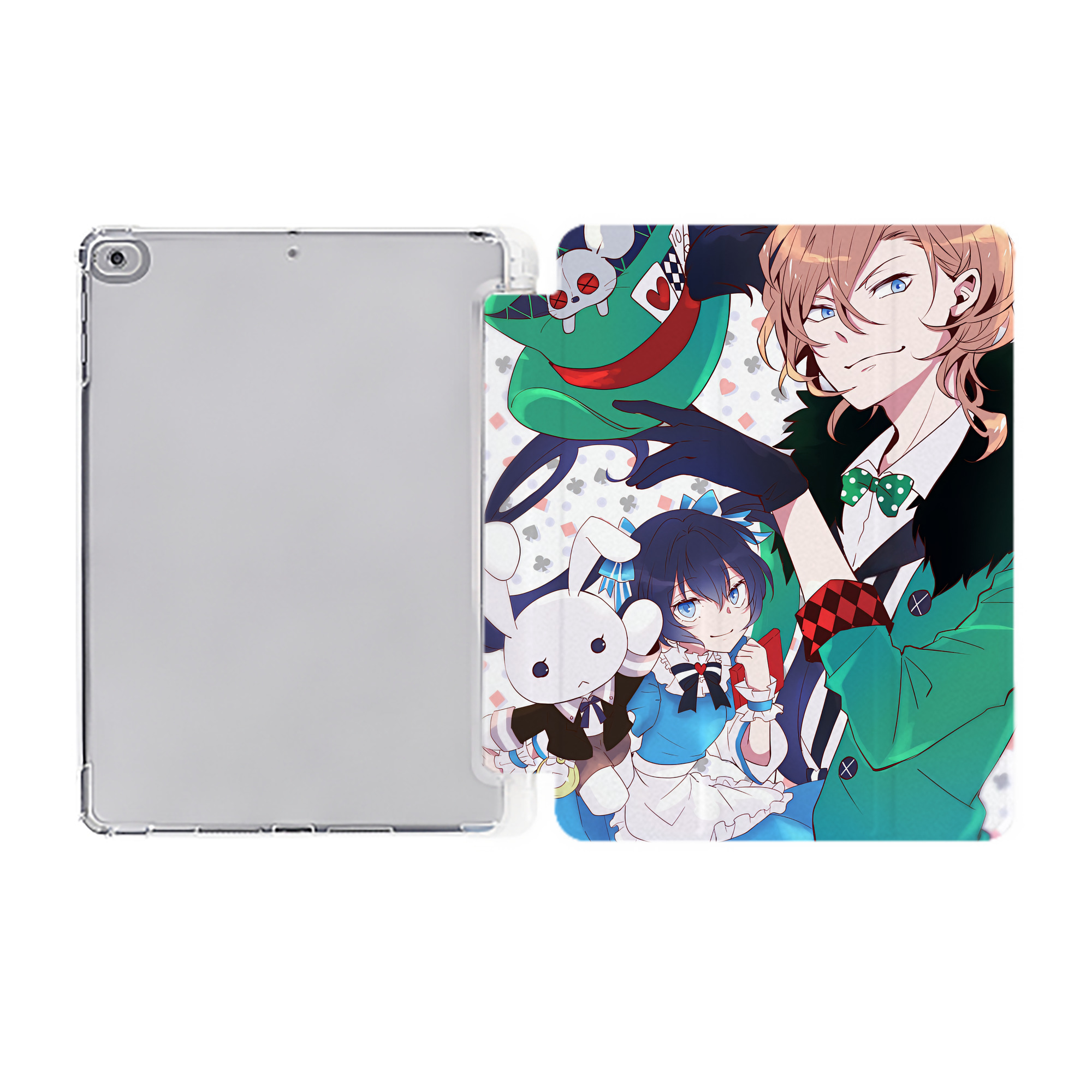 （画像用） 文豪ストレイドッグス Bungo Stray Dogs IPad ケース ペン収納付き 三つ折りスタンド PUレザー×シリコン 対応機種9.5/10.5/10.9インチ
